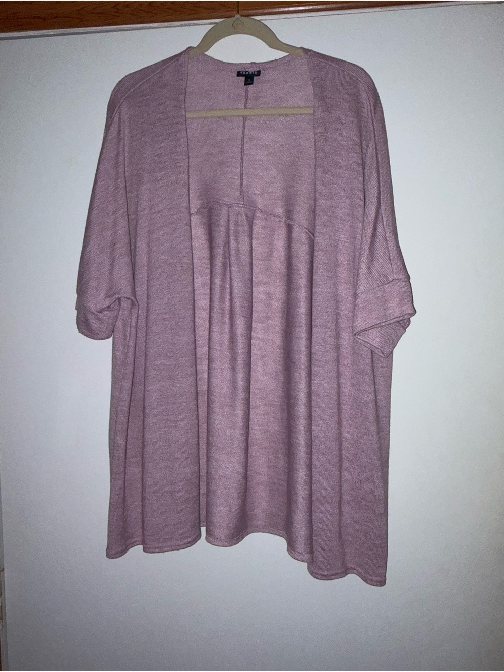 torrid Light Mauve Open-Front Women's Cardigan